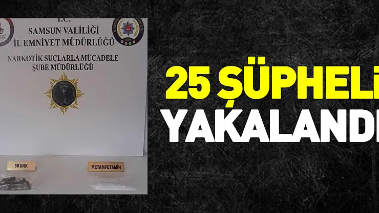 25 şüpheli yakalandı