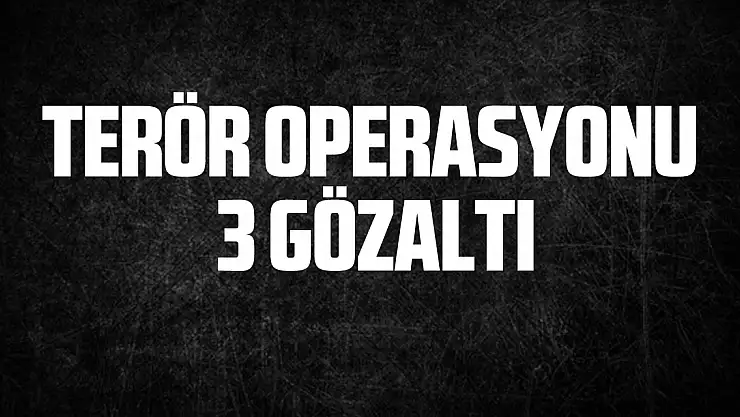 Terör operasyonu: 3 gözaltı