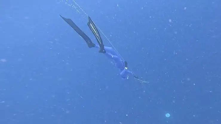 Serbest dalış rekortmenleri şampiyonaya Muğla'da hazırlanıyor