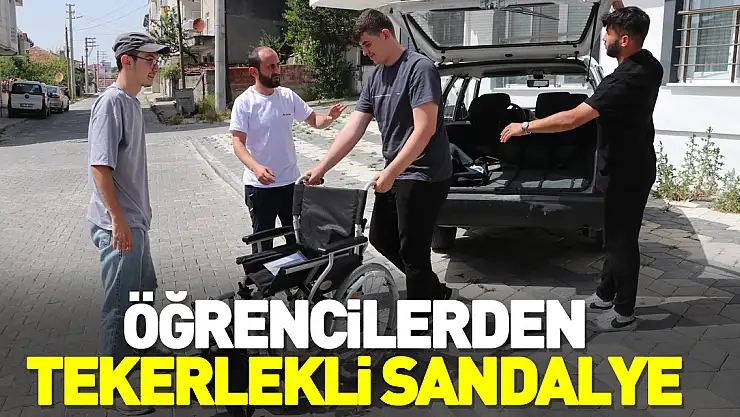 Öğrencilerden tekerlekli sandalye