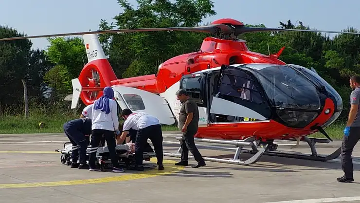 Ambulans helikopterler erken doğum için havalandı