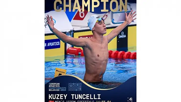 Milli yüzücü Kuzey Tunçelli, Avrupa şampiyonu oldu