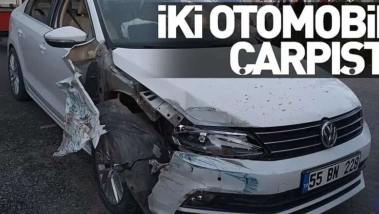 İki otomobil çarpıştı