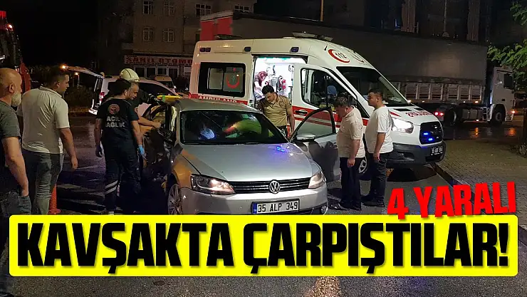 Kavşakta çarpıştılar: 4 yaralı