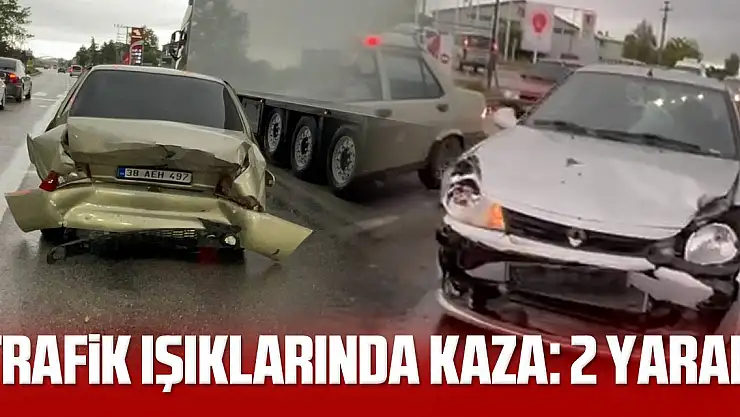 Işıkta duran otomobile çarptı: 2 yaralı