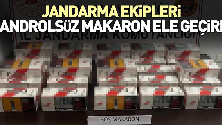 Bandrolsüz makaron ele geçirildi