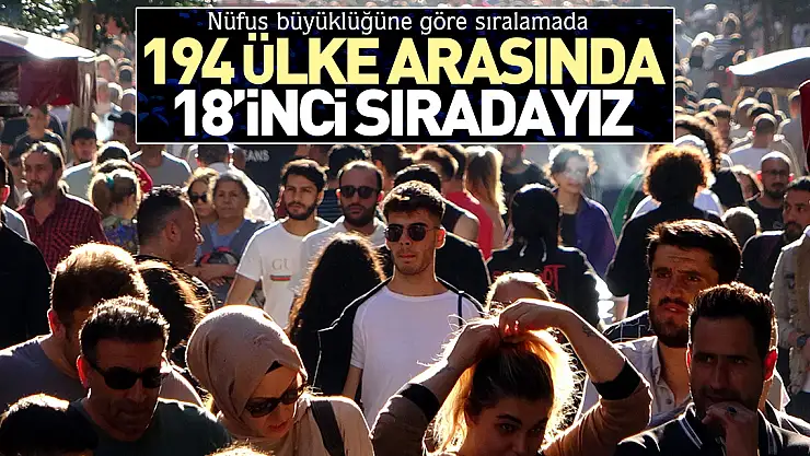 194 ülke arasında 18'inci sıradayız