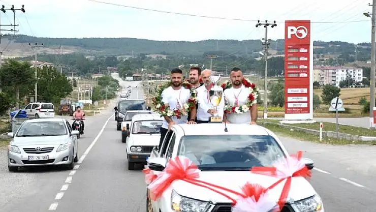 Pehlivanlara karşılama töreni