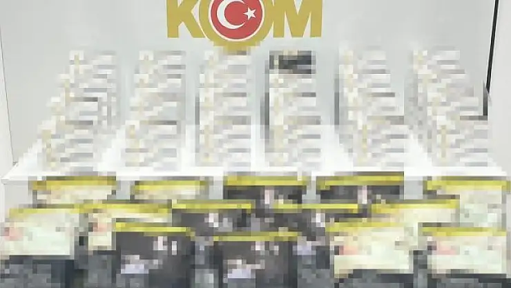 21 bin 600 adet gümrük kaçağı makaron