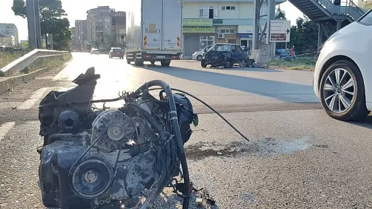 Araç parçalara bölündü