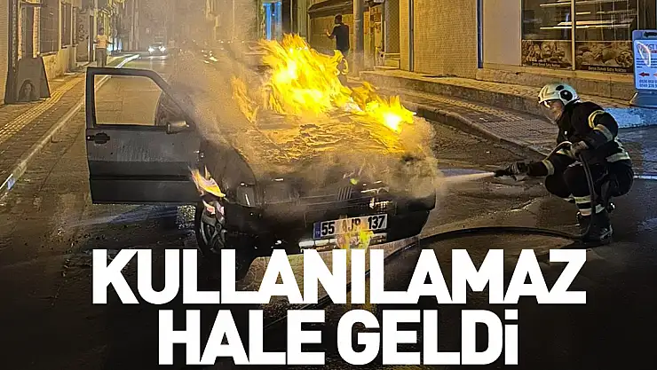 Otomobil kullanılamaz hale geldi