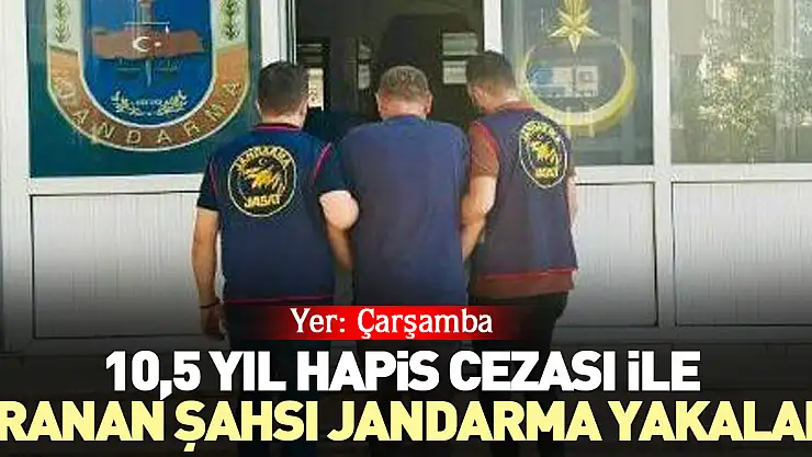 10,5 yıl hapis cezası olan şahsı jandarma yakaladı