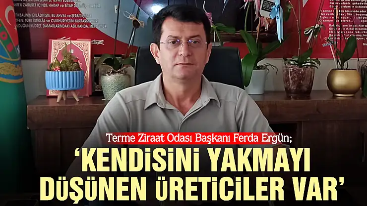 Terme Ziraat Odası Başkanı Ferda Ergün  'KENDİSİNİ YAKMAYI DÜŞÜNEN ÜRETİCİLER VAR'