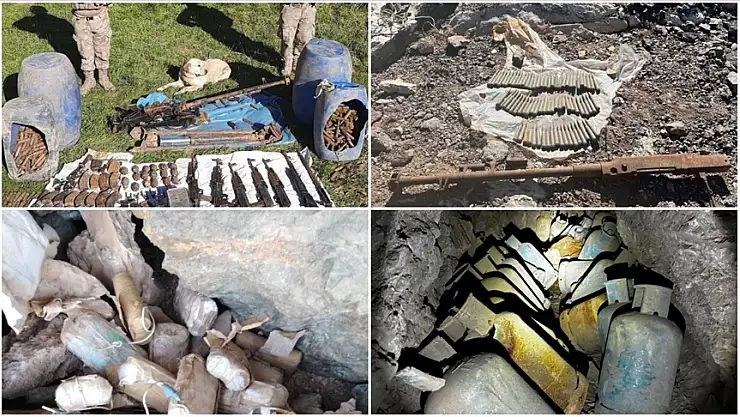Hakkari kırsalında silah ve mühimmat ele geçirildi