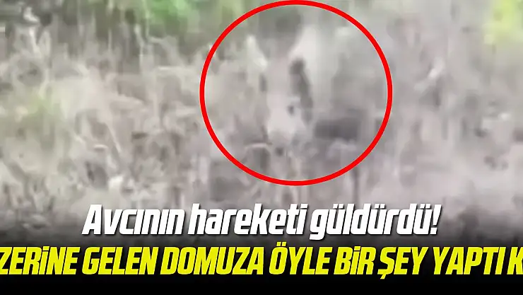 Avcının hareketi güldürdü!
