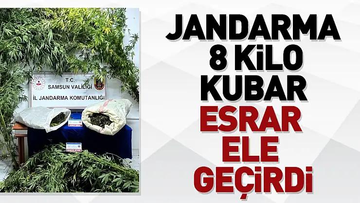 8 kilo kubar esrar ele geçirildi