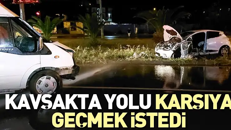 Kavşakta yolu karşıya geçmek istedi