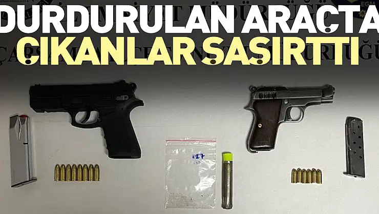 Durdurulan araçta çıkanlar şaşırttı