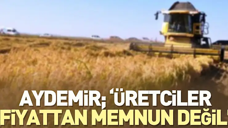 AYDEMİR 'ÜRETCİLER FİYATTAN MEMNUN DEĞİL'