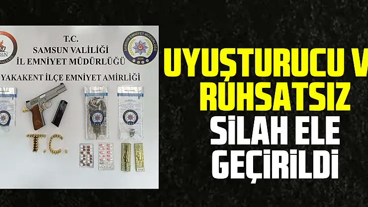 uyuşturucu ve ruhsatsız silah ele geçirildi