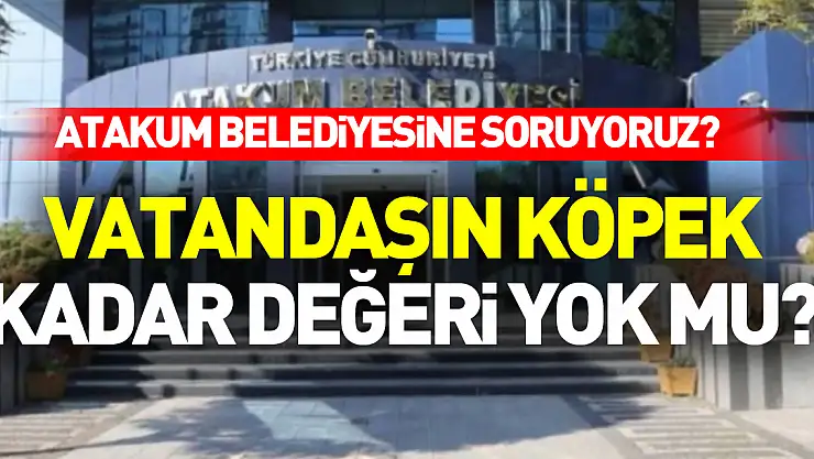 Vatandaşın Köpek kadar değeri yok mu?