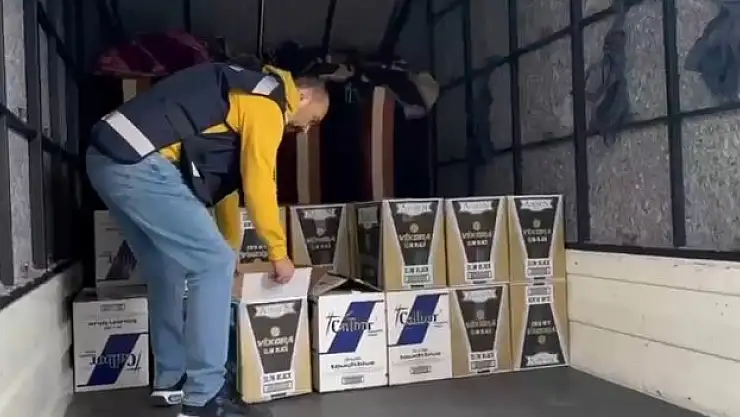 350 bin adet makaron ele geçirildi