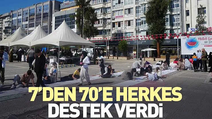 7'den 70'e herkes destek verdi