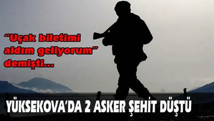 Yüksekova'da 2 asker şehit düştü