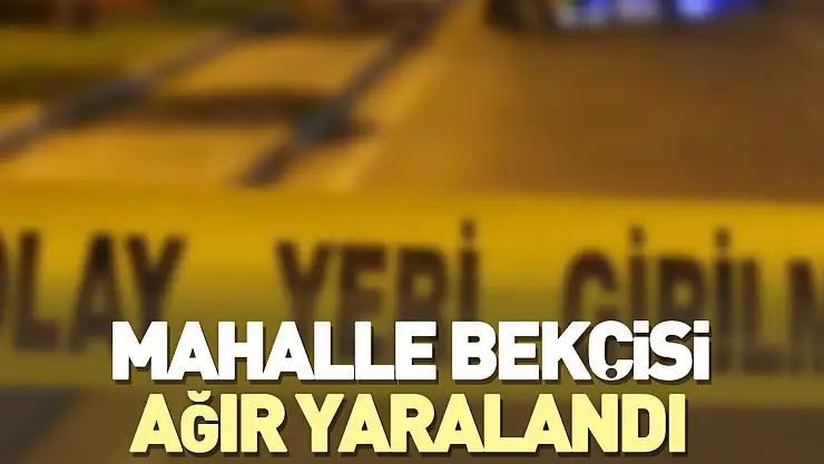 Mahalle bekçisi ağır yaralandı