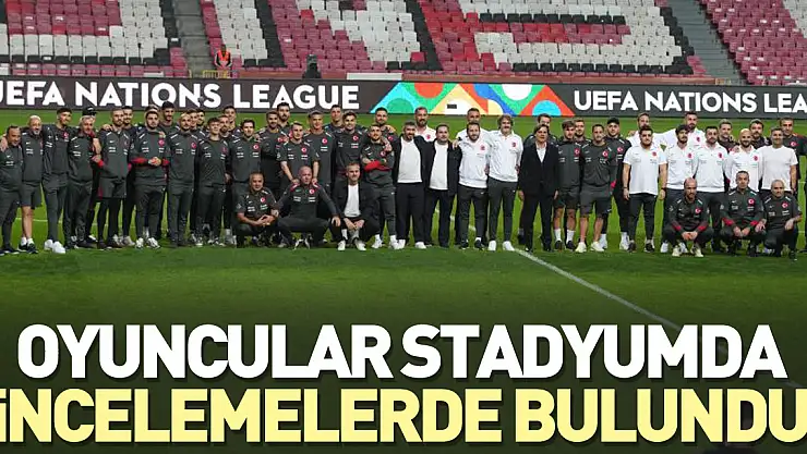 Oyuncular 19 Mayıs Stadyumu'nda incelemelerde bulundu