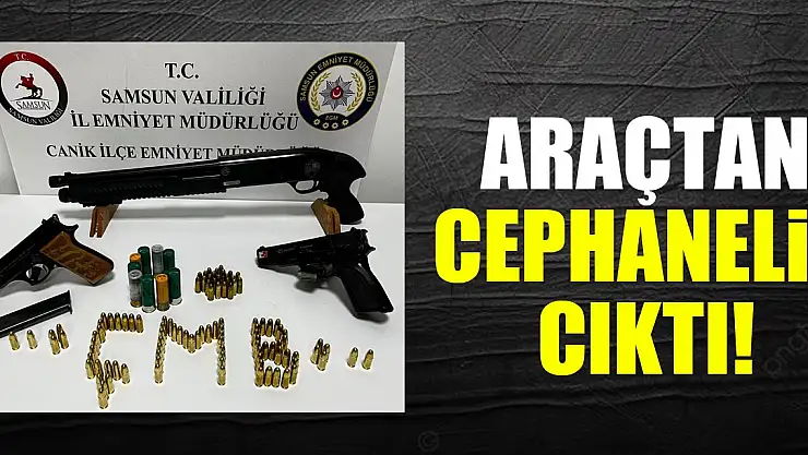 Araçtan cephanelik cıktı!