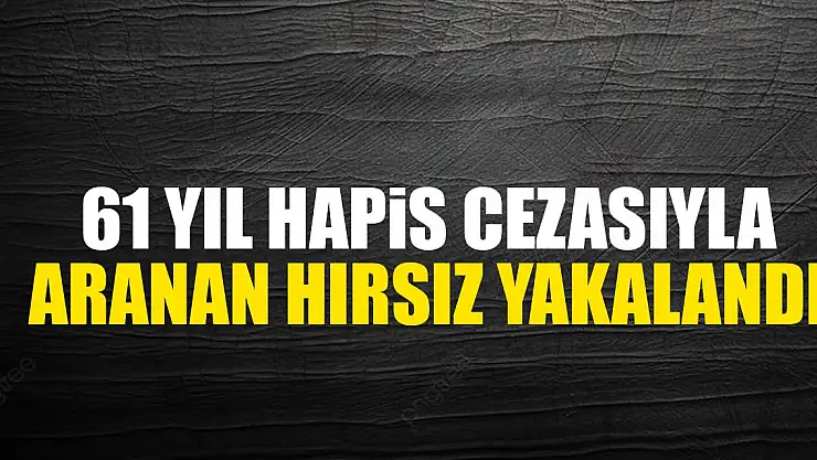 61 Yıl Hapis Cezasıyla Aranan Hırsız Yakalandı