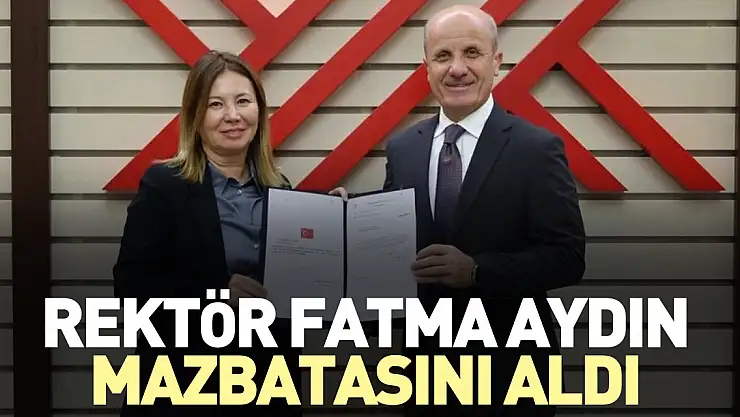 Rektör Aydın mazbatasını aldı