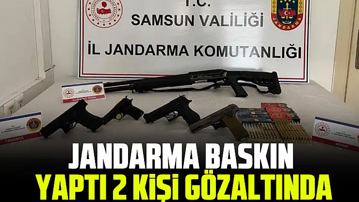 Jandarma baskın yaptı 2 kişi gözaltında