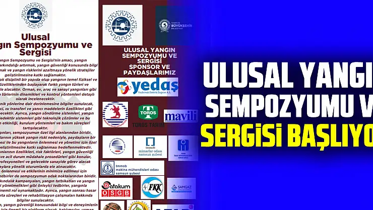 Ulusal Yangın Sempozyumu ve Sergisi Başlıyor