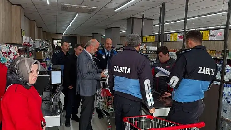 Ladik'de market denetimi