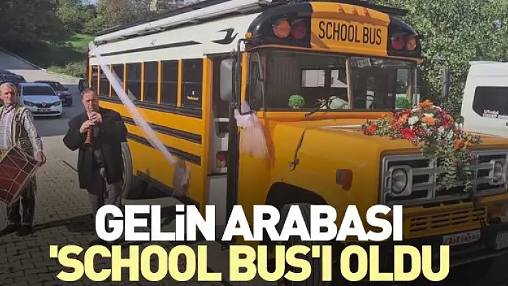 Gelin arabası 'School Bus'ı oldu