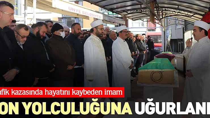 Trafik kazasında hayatını kaybeden imam son yolculuğuna uğurlandı