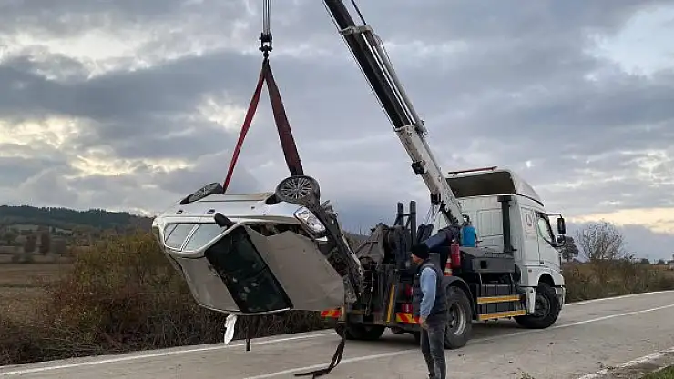 Otomobil kontrolden çıktı