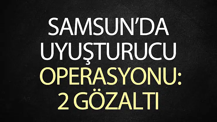 Samsun'da uyuşturucu operasyonu: 2 gözaltı
