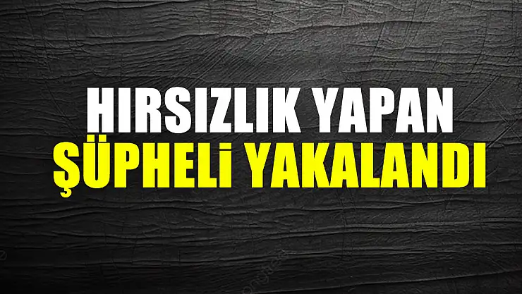 Hırsızlık Yapan Şüpheli Yakalandı