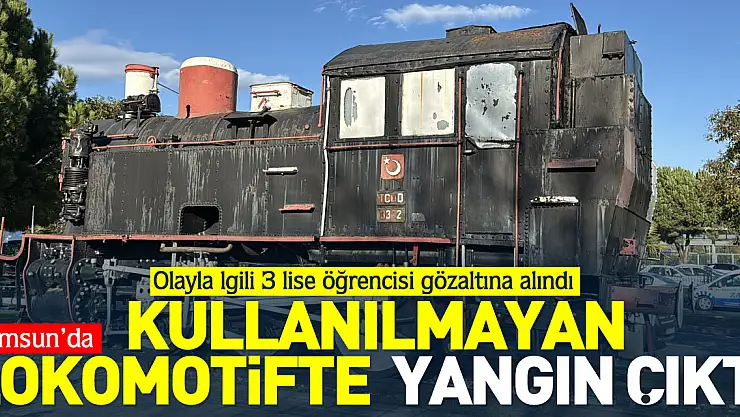 Kullanılmayan lokomotifte yangın çıktı
