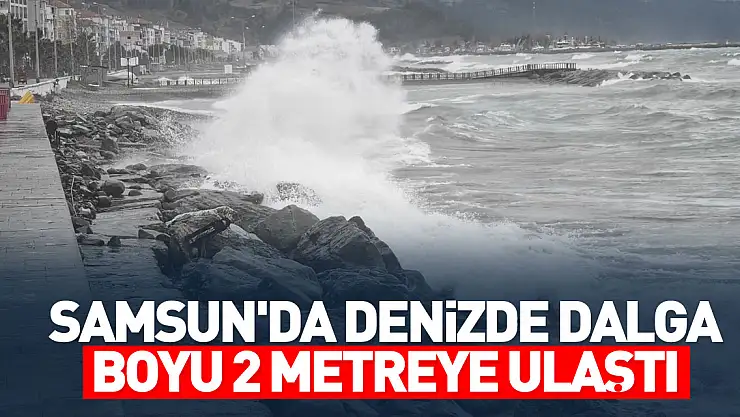 Samsun'da denizde dalga boyu 2 metreye ulaştı