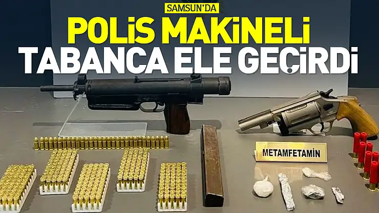 Polis makineli tabanca ele geçirdi