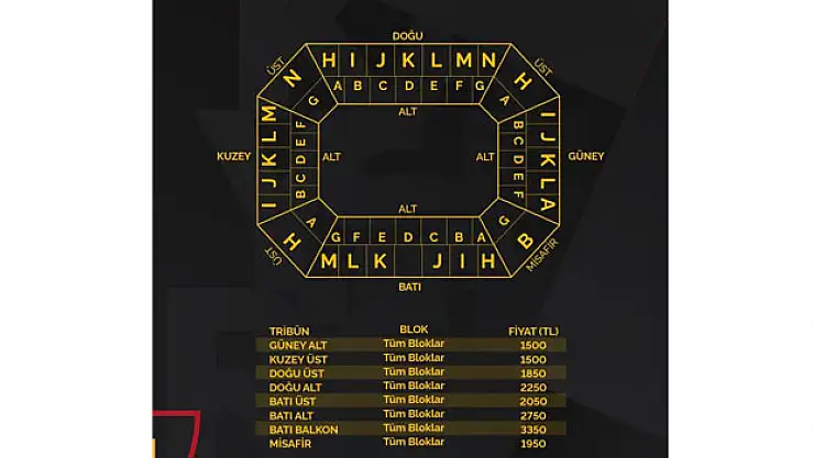 Kayserispor - Galatasaray maçı bilet fiyatları belli oldu