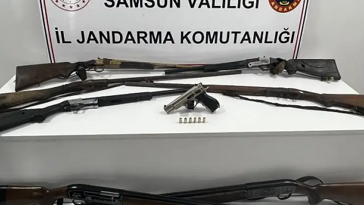 7 ruhsatsız tüfek ele geçirdi
