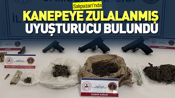 Kanepeye zulalanmış uyuşturucu bulundu