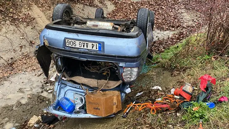 Otomobil su kanalına uçtu