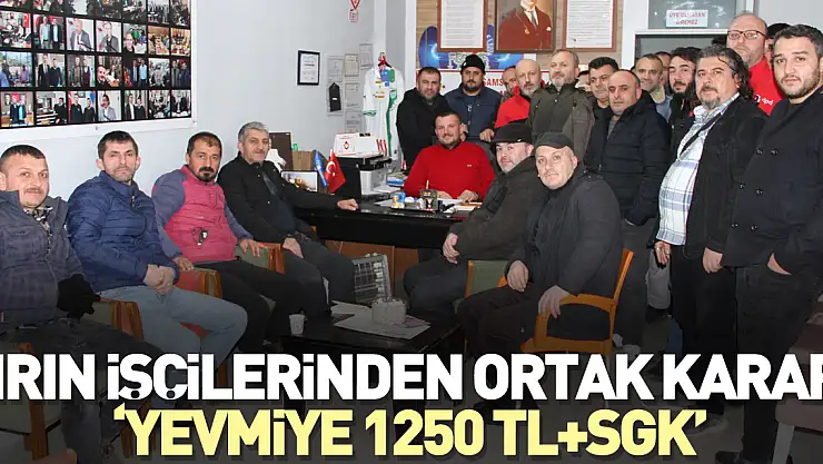 FIRIN İŞÇİLERİNDEN ORTAK KARAR! 'YEVMİYE 1250 TL+SGK'
