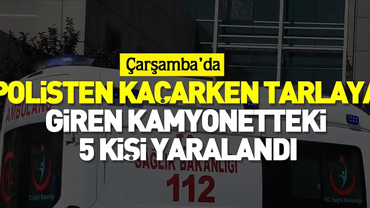 Polisten kaçarken tarlaya girdi